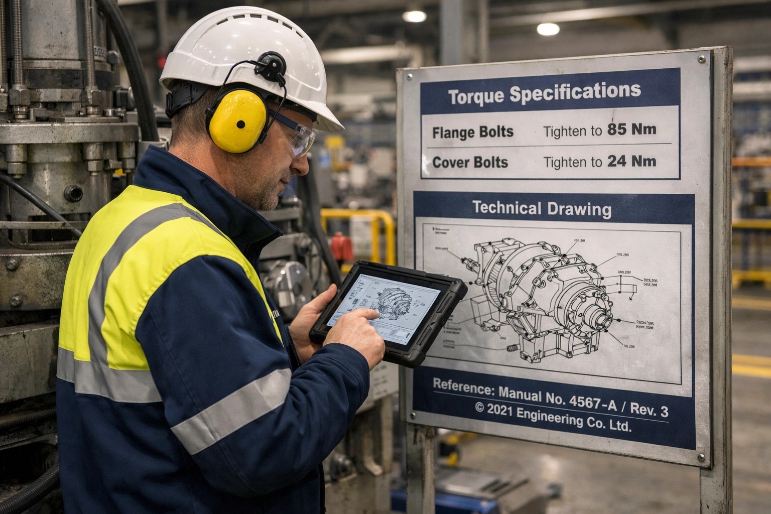 Technical specifications and torque values retrieved by Machine Mesh